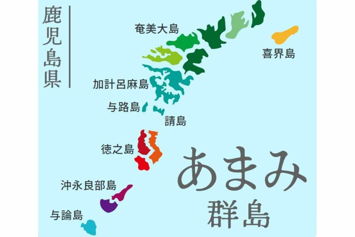 あまみ群島の８つの島々