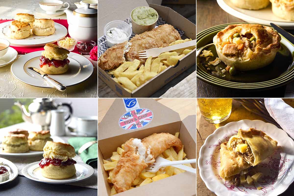 5つ星ホテルのスコーンや英国パブの定番グルメ・フィッシュ＆チップス、会場で焼き上げるアワード受賞の本格パイ