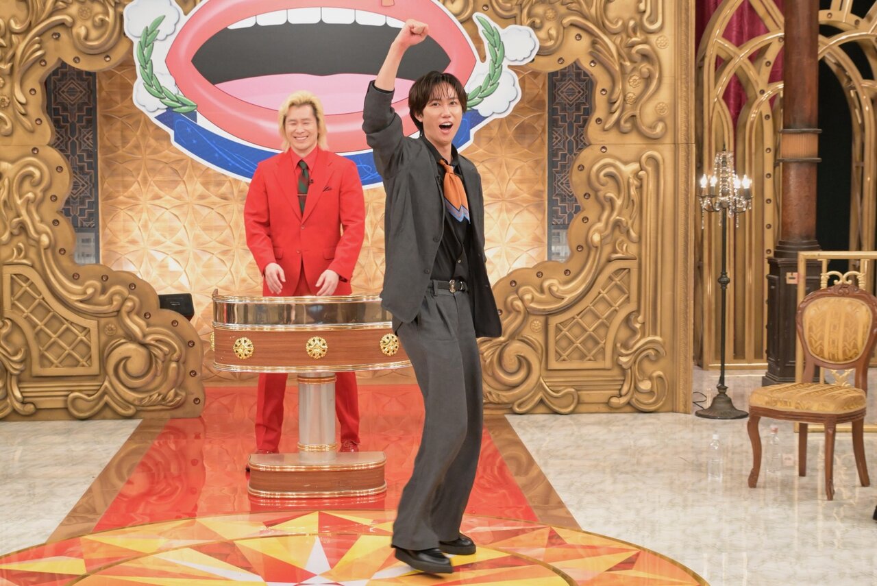 左から）ひまひま、阿部亮平（Snow Man）、カズレーザー（メイプル超合金）、石井亮次、島崎和歌子、森田哲矢（さらば青春の光）