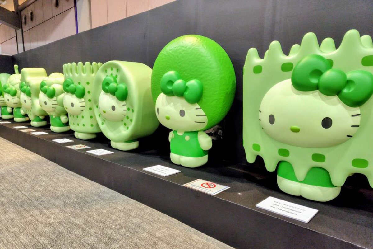 日本館の「藻キティ」もずらり（2026年10月11日、ATCホール）