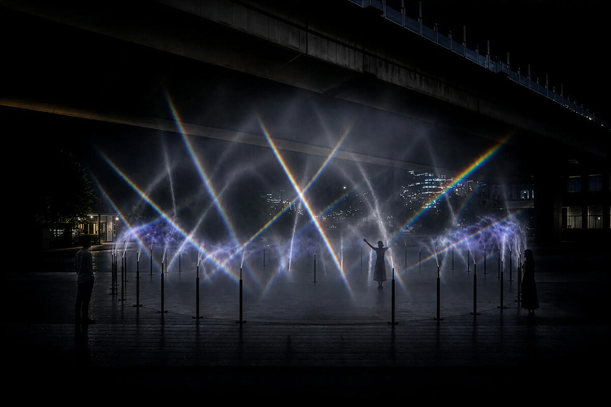 「中之島公園」阪神高速高架下付近で予定されているライトアート展示『Prism in the Air』イメージ