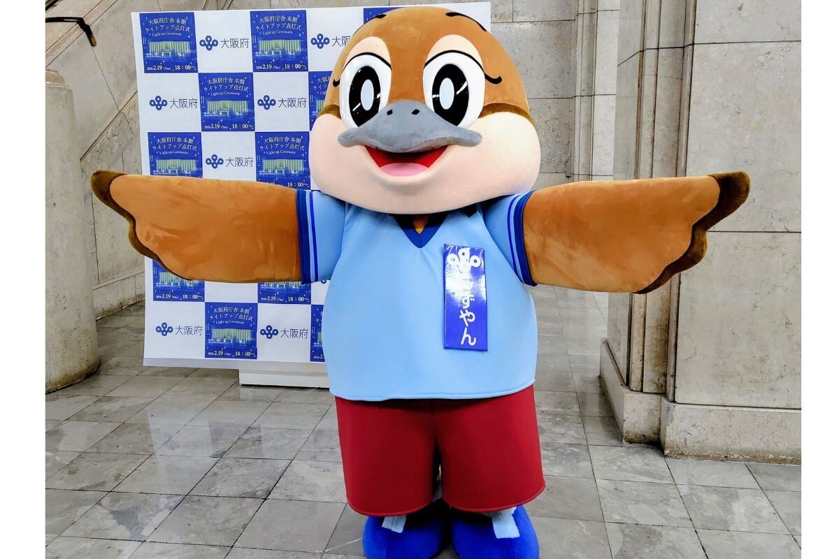 もずやんのグリーティングも（2026年2月、大阪市中央区）