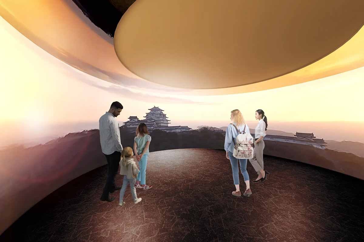 没入感のある映像で姫路・播磨の魅力を発信する「インフォメーションシアター」