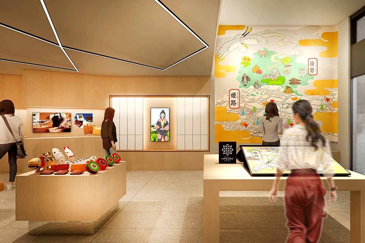 大きなマップで街を紹介する「巨大鳥瞰（ちょうかん）絵巻・ディスカバリービュー」