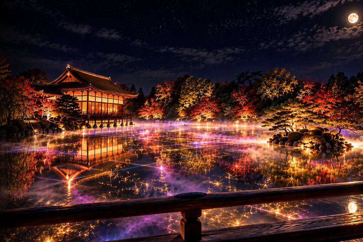 京都『WONDER NIGHT JINGU 〜月華〜』LUNAR MIRROR（現と幻の水鏡）イメージ