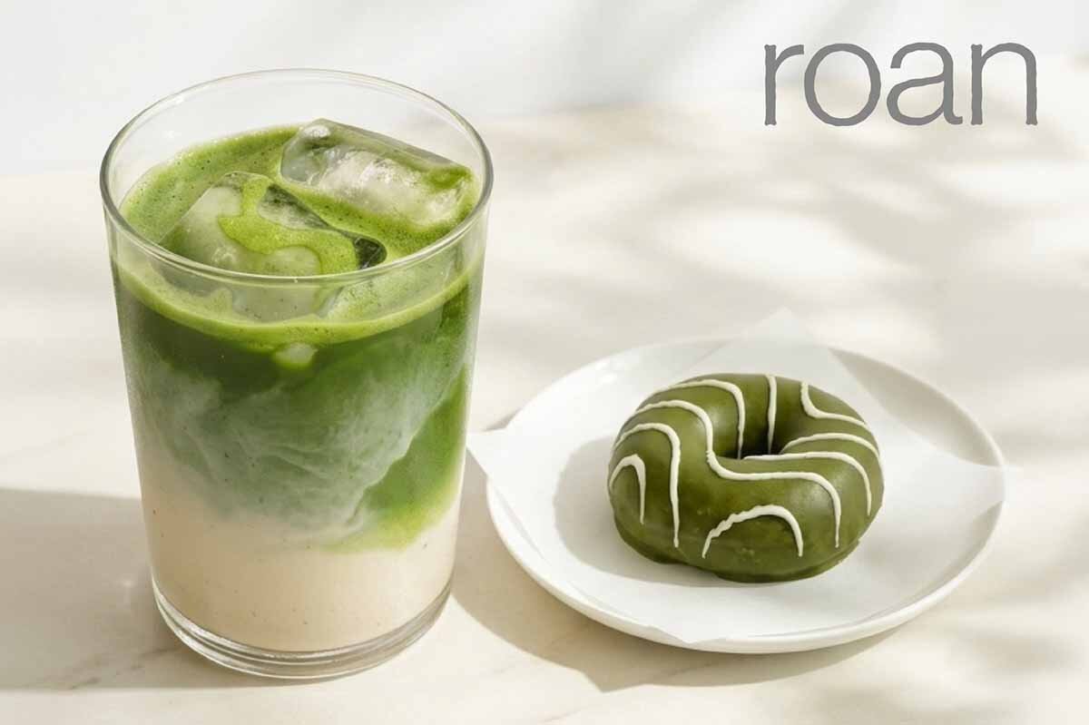 京都宇治抹茶を使った抹茶ラテや抹茶ドーナツ